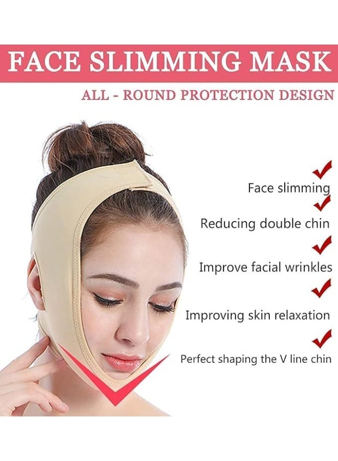 Unisex double chin face and neck lift belt, V-line contouring and cheek sagging reduction belt, adjustable face and neck slimming mask, comfortable compression band for skin tightening - Image 2